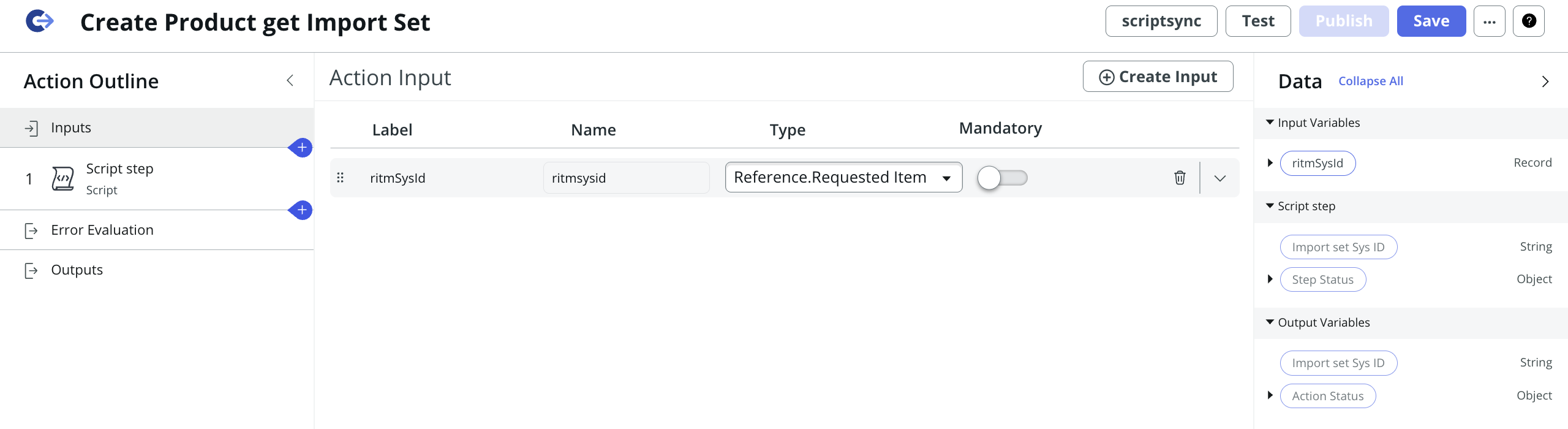 Import Set Table creation and data loading