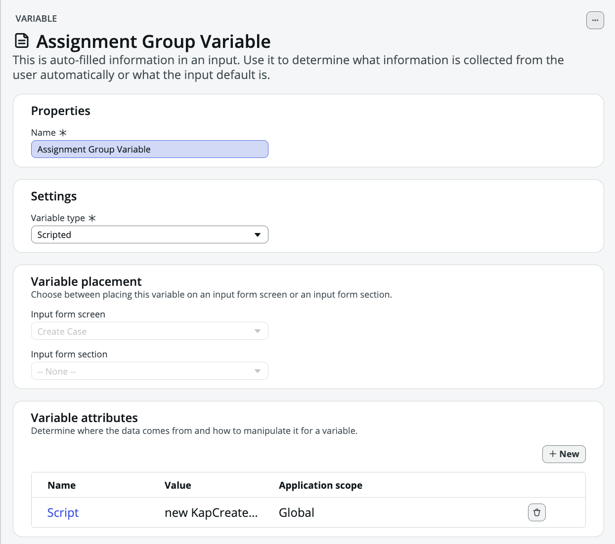 Create Assignment Group Variable in Mobile App