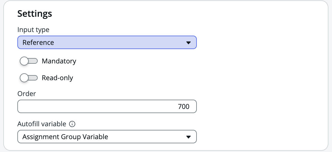Assignment Group Input field autofilled in mobile form