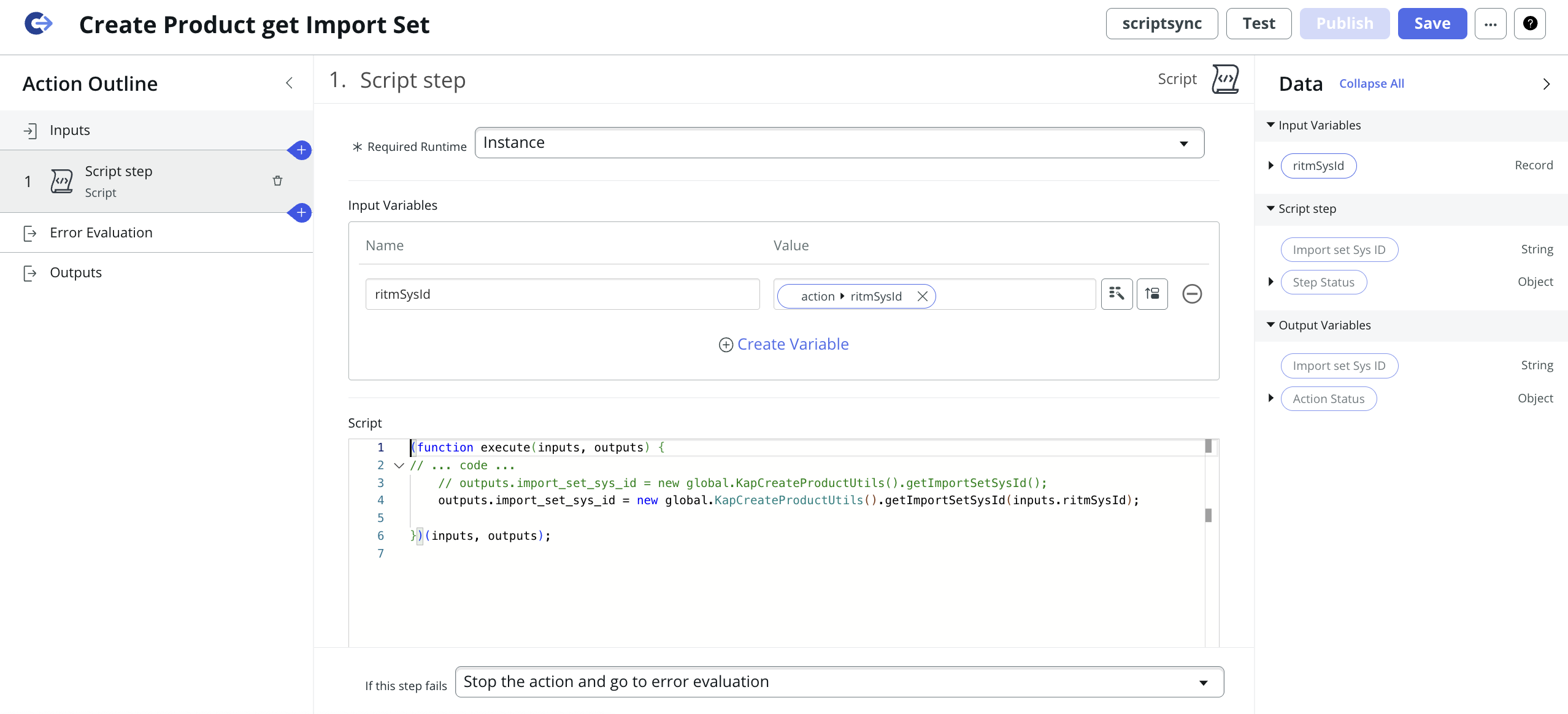 Import Set Table creation and data loading