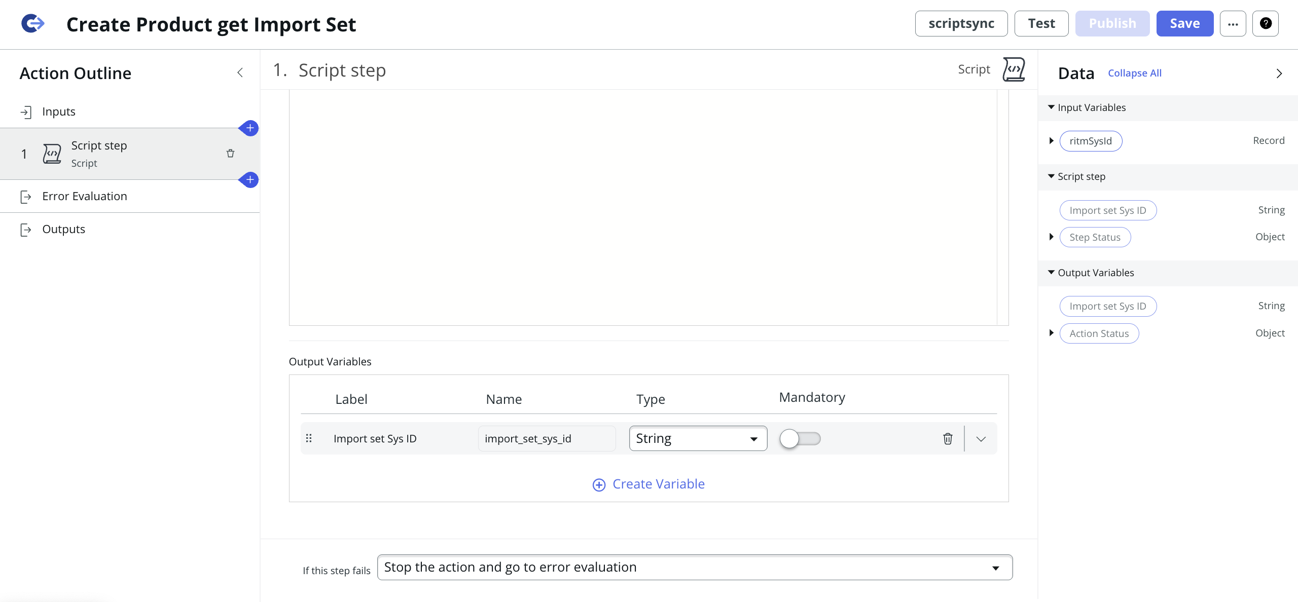 Import Set Table creation and data loading